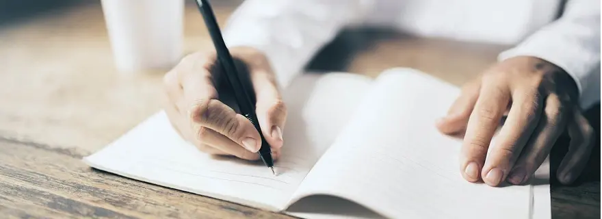 Hand writing an essay