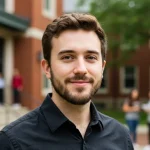 Richard Wilson, editor and review writer at EssayRating, standing outside on a university campus