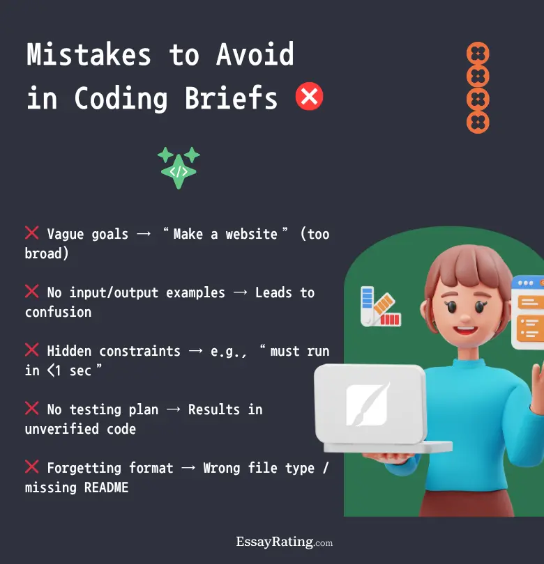 Common mistakes students make when writing coding assignment briefs