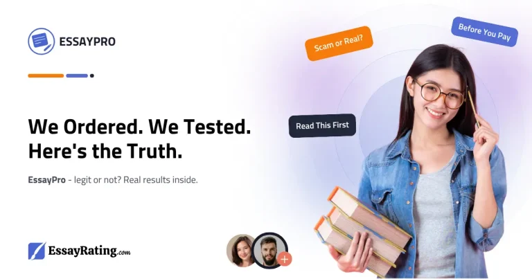 Is EssayPro legit? Student reviewing essay writing service on laptop